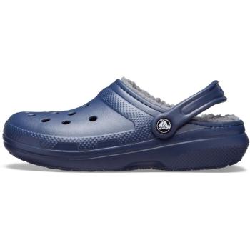 Crocs CLASSIC FUZZ LINED CLOG Dámské nazouváky, tmavě modrá, velikost 38/39