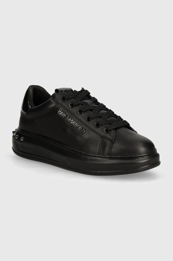 Kožené sneakers boty Karl Lagerfeld KAPRI MENS černá barva, KL52574A