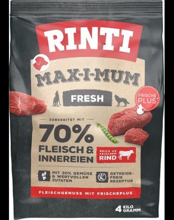 RINTI MAX-I-MUM Beef hrana uscata pentru caini adulti, cu vita 4 kg