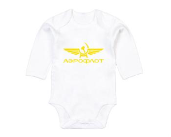 Dětské body dlouhý rukáv BIO Aeroflot