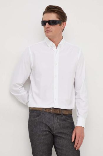 Košile BOSS bílá barva, regular, s límečkem button-down, 50508914