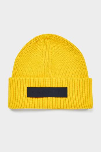 ČEPICE GANT UNISEX. RIBBED BEANIE DAFFODIL YELLOW