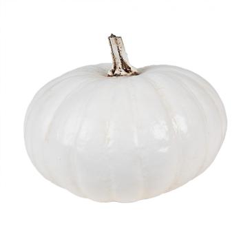 Bílá antik dekorace dýně Pumpkin Carbassa - Ø 17*13 cm  6PR4370