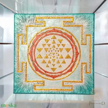 Srí yantra - vászonkép (40 X 40 cm)