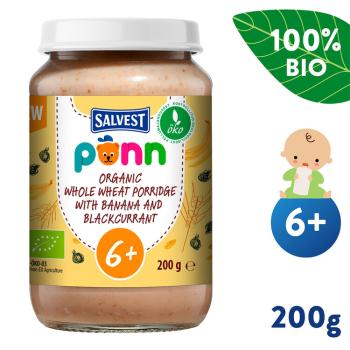 EXP: 11.01.2025 SALVEST Põnn BIO Celozrnná kaše s banánem a černým rybízem (200 g)