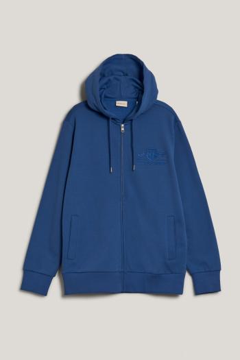 MIKINA GANT REG TONAL SHIELD FULL ZIP HOODIE RICH BLUE