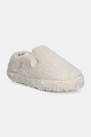 Pantofle Calvin Klein Jeans HOME ANKE SLIPPER WN FUR béžová barva, YW0YW01596