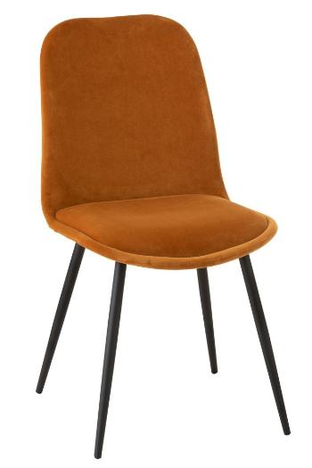 Okrová sametová jídelní židle Chair Claire Ochre - 46*44*86cm 96147