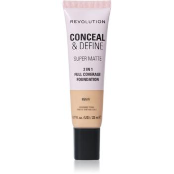 Makeup Revolution Conceal & Define matující make-up odstín F5NW 23 ml