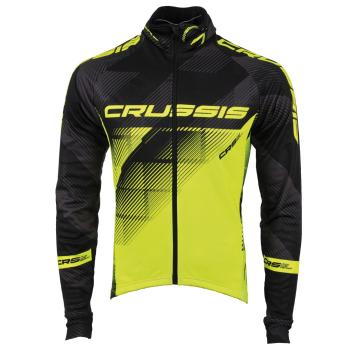 Pánská cyklistická bunda CRUSSIS černo-fluo žlutá  XS  černá-fluo žlutá