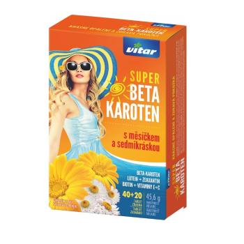 Vitar Super Betakaroten s měsíčkem a sedmikráskou 40+20 tablet