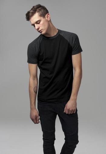 Pánské tričko Urban Classics Raglan Contrast Tee blk/cha - M