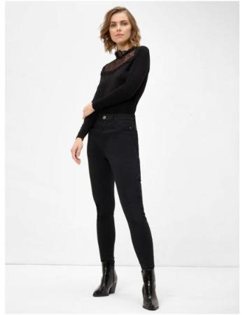 Černé skinny fit kalhoty