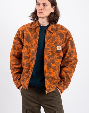 Carhartt WIP Duck Detroit Jacket Camo Duck, Green/Turmeric garment dyed L