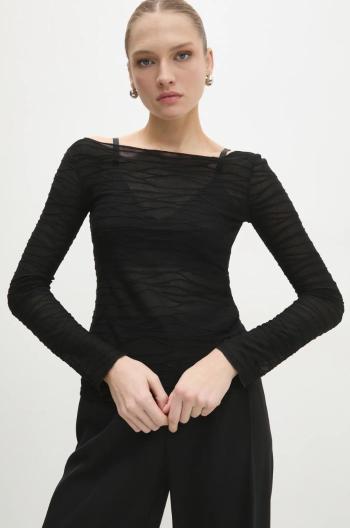 Halenka Answear.LAB dámská, černá barva, hladká