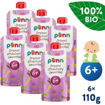 SALVEST Ponn BIO Ovocné pyré s malinami 6× 110 g (4740073075845)