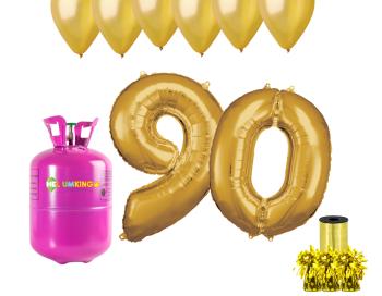 HeliumKing Helium párty set na 90. narozeniny se zlatými balónky