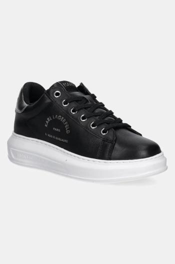 Kožené sneakers boty Karl Lagerfeld KAPRI černá barva, KL62538K