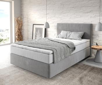 Boxspring postel Dream-Well 120x200 cm mikrovlákno šedá