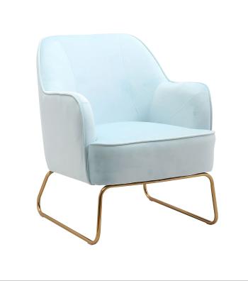 Světle modré sametové křesílko Firenze light blue - 65*75*80cm WX-2924U-FIRENZE-LIGHT BLUE