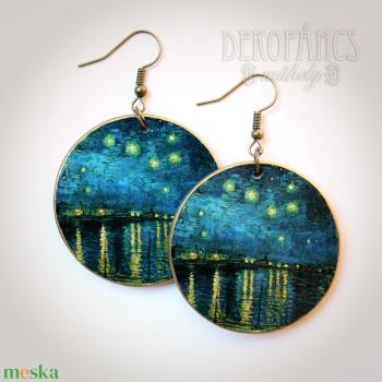 Van Gogh: Rhone -  fa fülbevaló