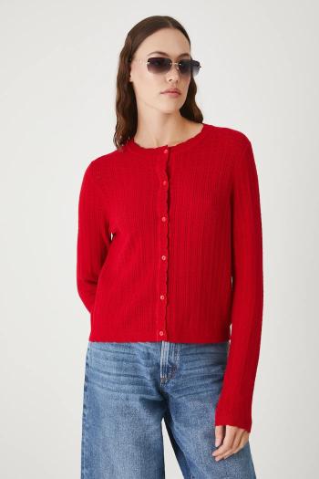 Kardigán Medicine červená farba, ľahký