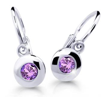 Cutie Jewellery Dětské náušnice z bílého zlata C2589-10-X-2 fialová