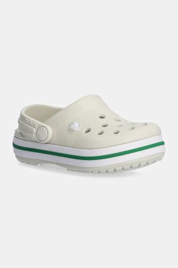 Dětské pantofle Crocs CROCBAND CLOG béžová barva, 207005