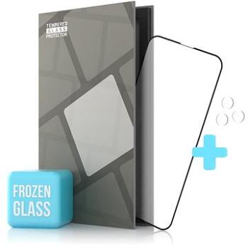 Tempered Glass Protector matné pro iPhone 13 Pro Max, černé + sklo na kameru (Case Friendly) (TGF-IP13PM-BL)