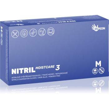 Espeon Nitril Moistcare3 Dark Blue nitrilové nepudrované rukavice s hydratačním účinkem velikost M 2x50 ks