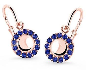 Cutie Jewellery Dětské náušnice z růžového zlata C2750-10-X-4 modrá