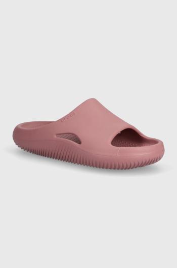 Pantofle Crocs Mellow Slide dámské, růžová barva, na platformě, 208392