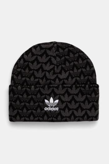 Čepice adidas Originals Monogram černá barva, z husté pleteniny, IY4043