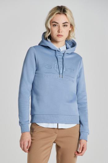 MIKINA GANT REG TONAL SHIELD HOODIE BLUE WATER