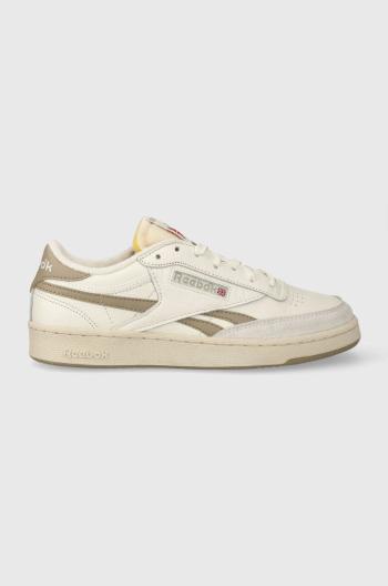 Kožené sneakers boty Reebok Club C Revenge béžová barva