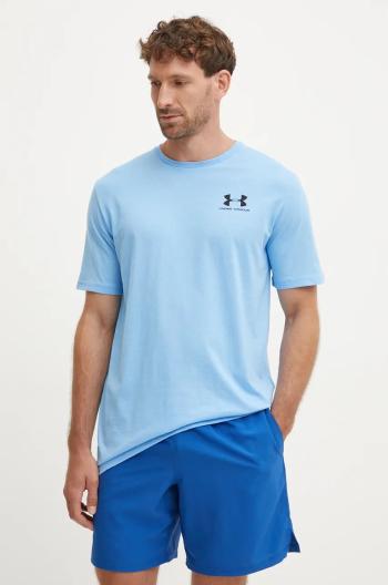 Tričko Under Armour SPORTSTYLE LEFT CHEST modrá barva, 1326799