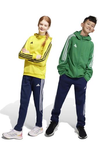 Dětské tepláky adidas Performance TIRO23L SW PNTY tmavomodrá barva, s aplikací