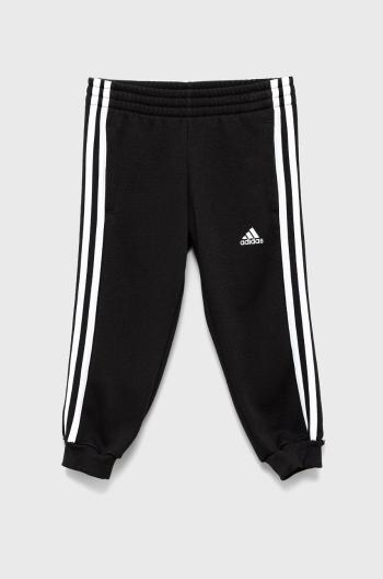 Dětské tepláky adidas H65796 černá barva, s aplikací