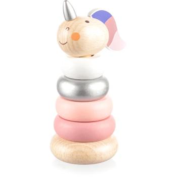 Zopa Wooden Unicorn nasazovací kroužky ze dřeva Pink 1 ks