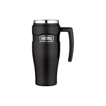 Thermos Style Vodotěsný termohrnek s madlem - matně černá 470 ml