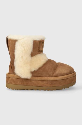 Semišové sněhule UGG Classic Chillapeak hnědá barva, 1144046