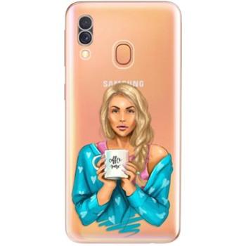 iSaprio Coffe Now - Blond pro Samsung Galaxy A40 (cofnoblo-TPU2-A40)