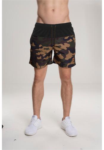 Urban Classics Block Swim Shorts blk/woodcamo - S