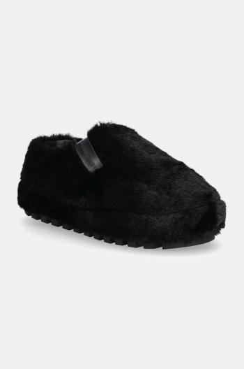 Pantofle Calvin Klein Jeans HOME ANKE SLIPPER WN FUR černá barva, YW0YW01596