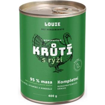 LOUIE KRŮTÍ S RÝŽÍ 400 G Psí konzerva, zelená, velikost