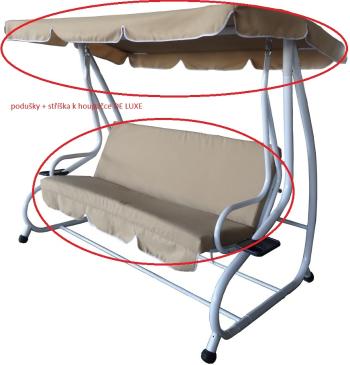 Stříška+podušky k houpačce De Luxe béžová ROJAPLAST
