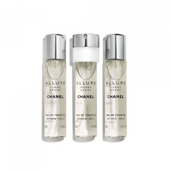 CHANEL Allure homme sport SADA NÁPLNÍ TWIST AND SPRAY  – EAU DE TOILETTE - 3X20ML 3x 20 ml