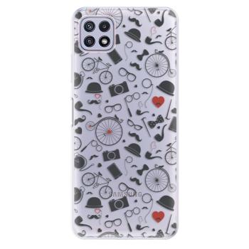 Odolné silikonové pouzdro iSaprio - Vintage Pattern 01 - black - Samsung Galaxy A22 5G