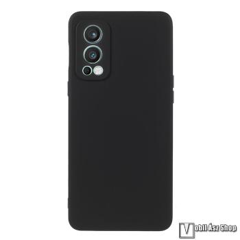 OnePlus Nord 2 5G, Telefontok, Szilikon, Kamerasziget védelem, Matt, Fekete