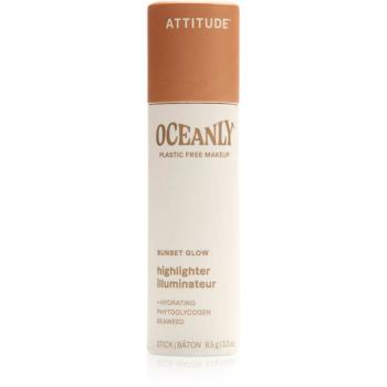 Attitude Oceanly Plastic Free Makeup tuhý krémový rozjasňovač odstín Sunset Glow 8.5 g